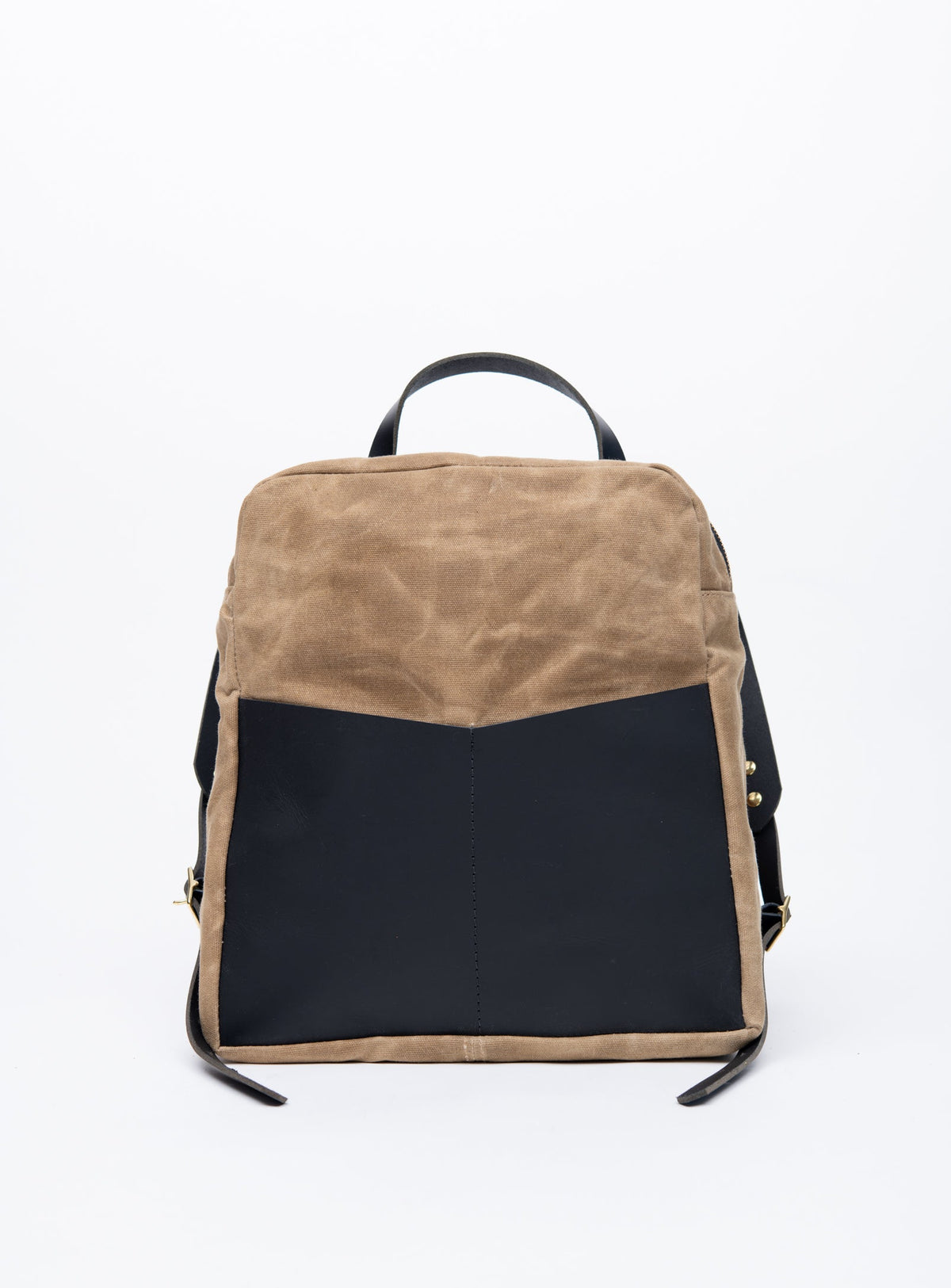 Sac à dos en cuir et coton ciré modèle GILFORD