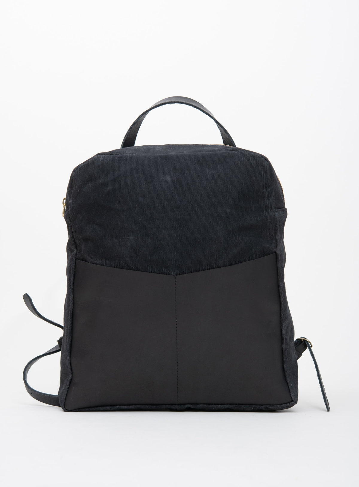 Sac à dos en cuir et coton ciré modèle GILFORD