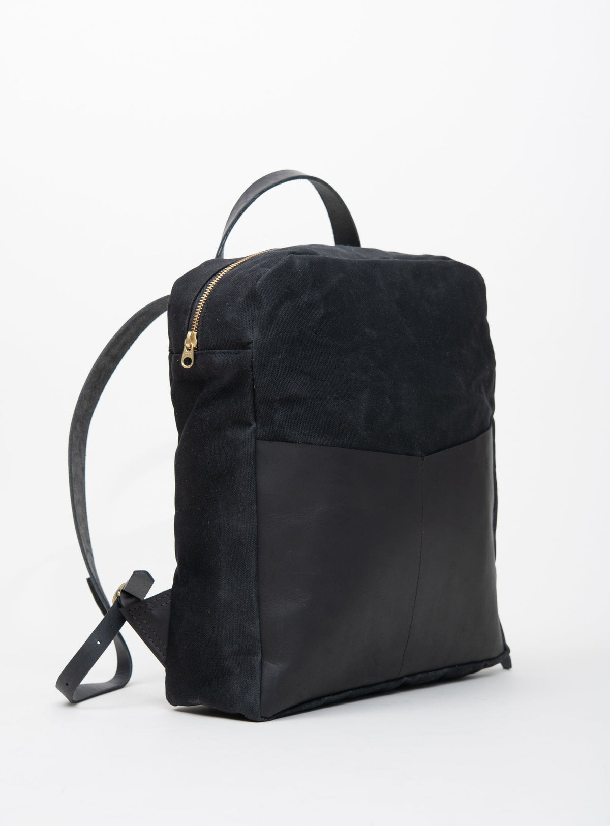 Sac à dos en cuir et coton ciré modèle GILFORD