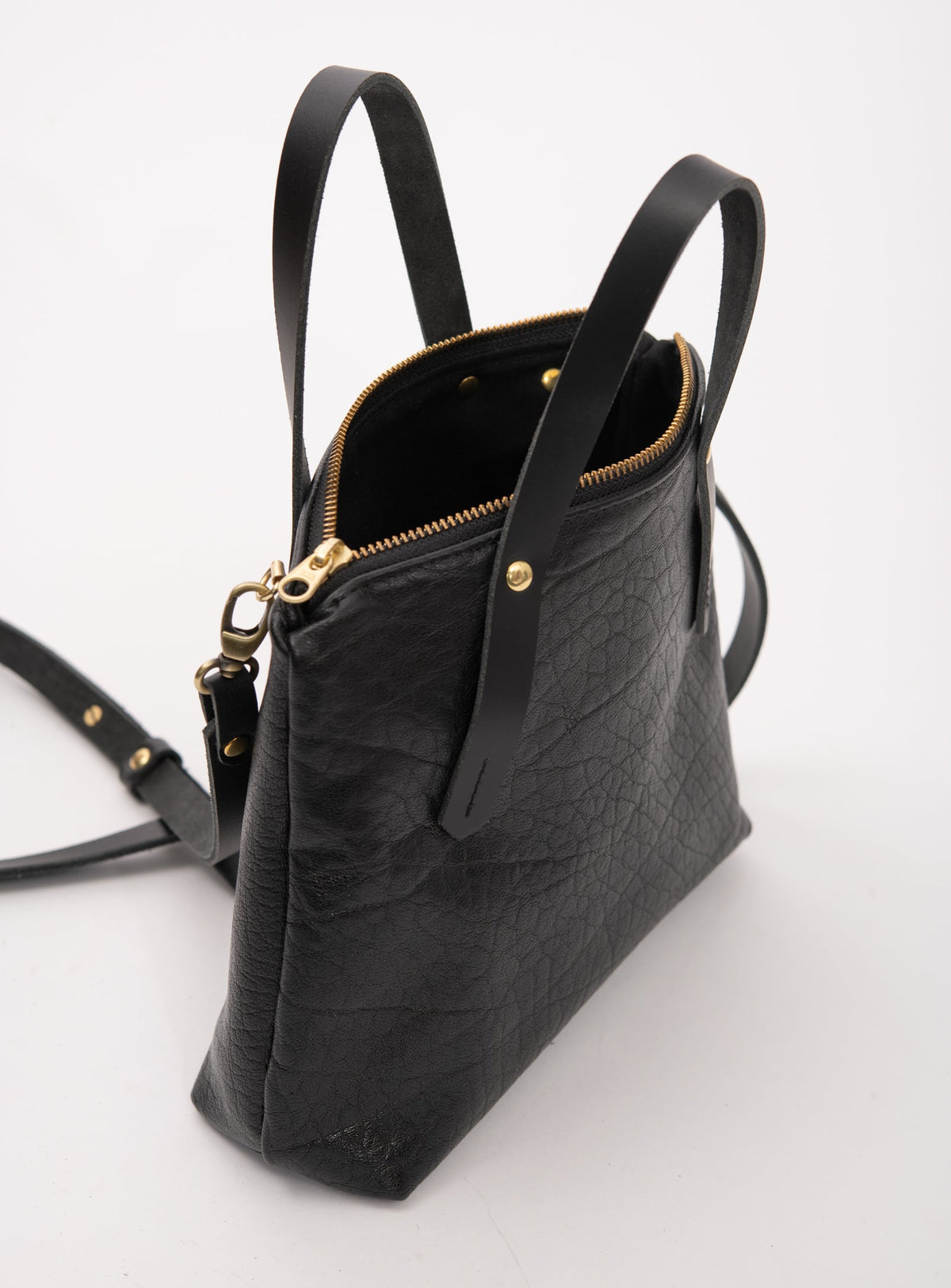 Sac à main en cuir avec ganse bandoulière modèle PAPINEAU