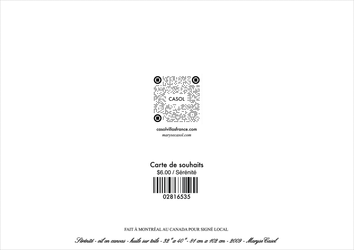Carte de souhait- Sérénité