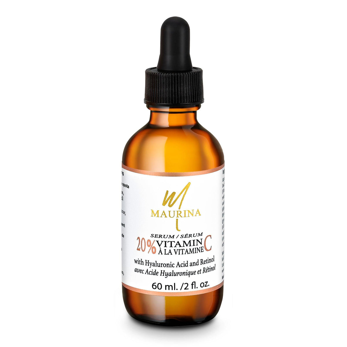 Sérum Visage 20 % Vitamine C avec Acide Hyaluronique et Rétinol