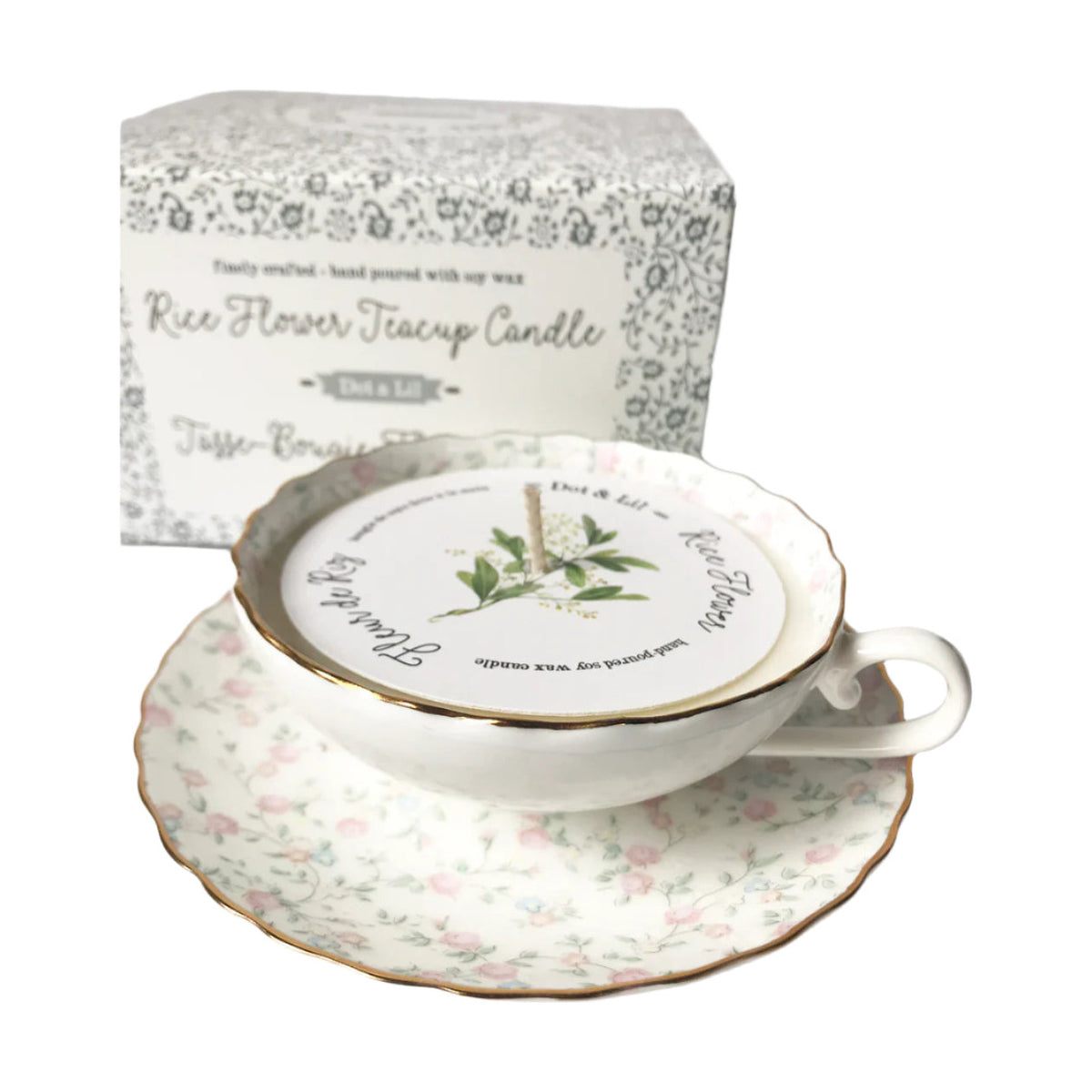 Tasse bougie - Fleur de riz