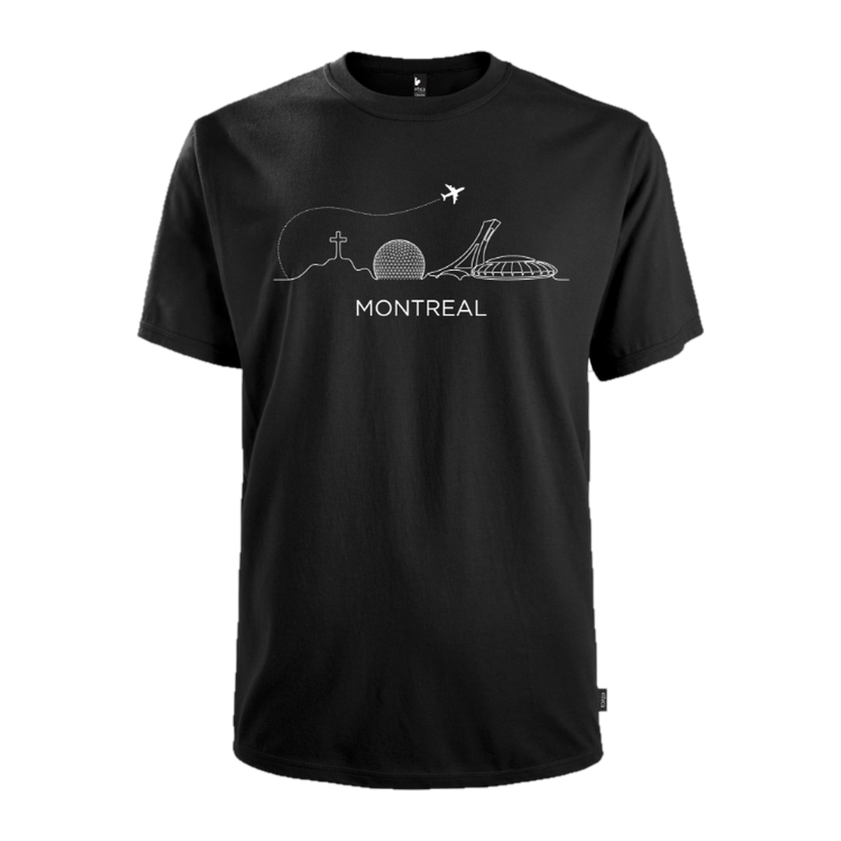 Unisex Crew Neck T-Shirt - Montréal Dessin - Black